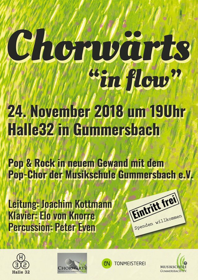  Chorwärts 'In Flow' Plakat in 96dpi A4 